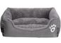 Pluche Hondenbed – Vierkante Hondenslaapbank met Fleece & Oxford, Comfortabel en Duurzaam