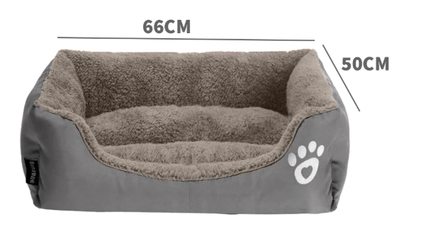 Pluche Hondenbed – Vierkante Hondenslaapbank met Fleece & Oxford, Comfortabel en Duurzaam