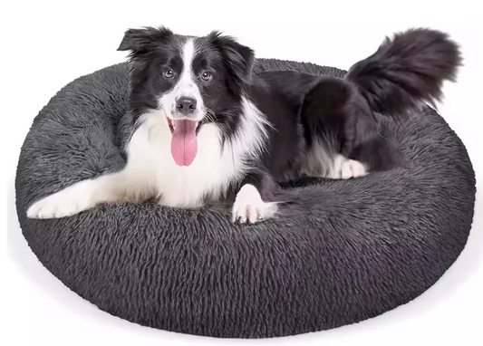 Rond Pluche Honden- en Kattenbed – Warm, Zacht & Wasbaar Nest
