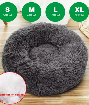 Rond Pluche Honden- en Kattenbed – Warm, Zacht & Wasbaar Nest