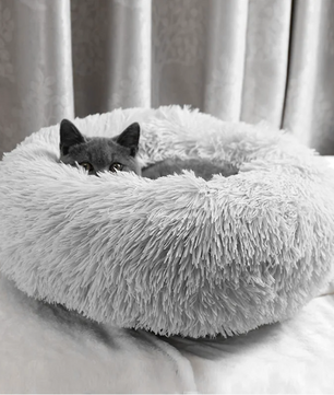 Rond Pluche Honden- en Kattenbed – Zacht, Warm & Comfortabel
