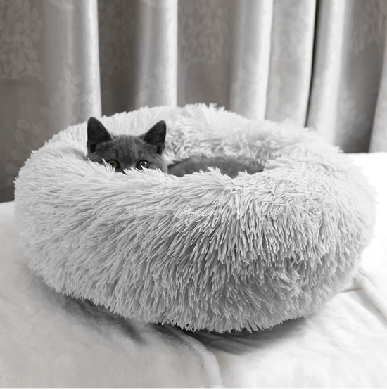 Rond Pluche Honden- en Kattenbed – Zacht, Warm & Comfortabel