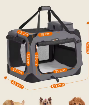Opvouwbare Honden- en Kattentas – Draagbare Transportbox 60x42x42 cm
