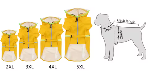 Hondenregenjas met Transparante Kap – Waterdicht, Reflecterend & Winddicht