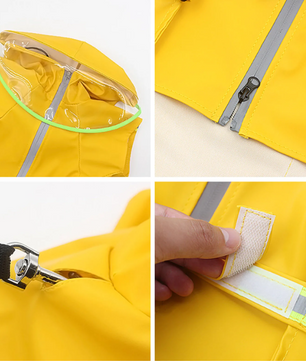 Hondenregenjas met Transparante Kap – Waterdicht, Reflecterend & Winddicht