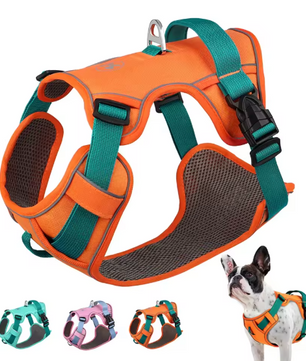 Ademend Mesh Hondenharnas – Reflecterend, Verstelbaar & Comfortabel