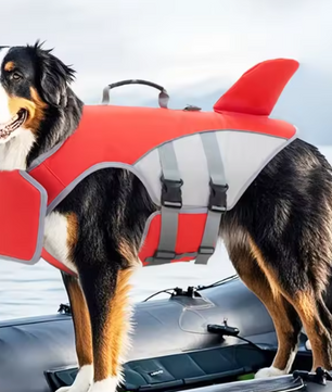 Honden Zwemvest met Haaienvin – Veilig, Verstelbaar & Comfortabel