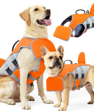 Honden Zwemvest met Haaienvin – Veilig, Verstelbaar & Comfortabel