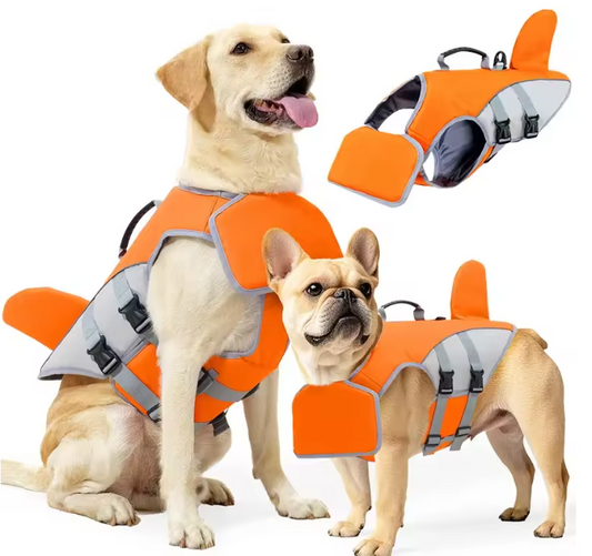 Honden Zwemvest met Haaienvin – Veilig, Verstelbaar & Comfortabel
