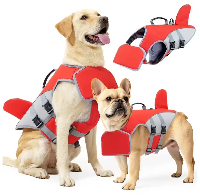 Honden Zwemvest met Haaienvin – Veilig, Verstelbaar & Comfortabel