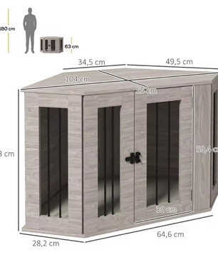 Hondenkennel met Kussen – Stijlvolle Hondenkrat met Deurvergrendeling