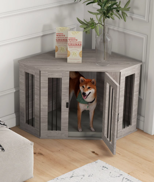 Hondenkennel met Kussen – Stijlvolle Hondenkrat met Deurvergrendeling