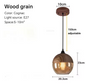 Nordic LED Hanglamp – Moderne Glas & Houten Plafondlamp voor Woonkamer, Slaapkamer & Eetkamer