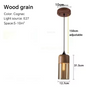Nordic LED Hanglamp – Moderne Glas & Houten Plafondlamp voor Woonkamer, Slaapkamer & Eetkamer