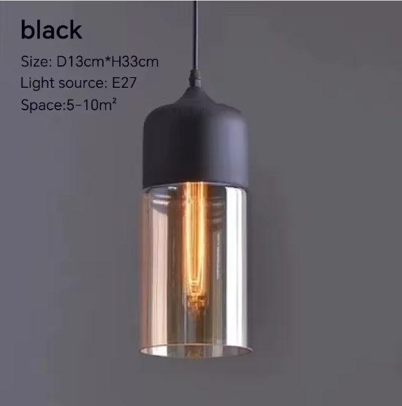 Nordic LED Hanglamp – Moderne Glas & Houten Plafondlamp voor Woonkamer, Slaapkamer & Eetkamer