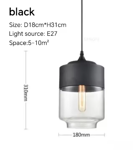 Nordic LED Hanglamp – Moderne Glas & Houten Plafondlamp voor Woonkamer, Slaapkamer & Eetkamer
