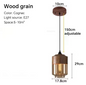Nordic LED Hanglamp – Moderne Glas & Houten Plafondlamp voor Woonkamer, Slaapkamer & Eetkamer