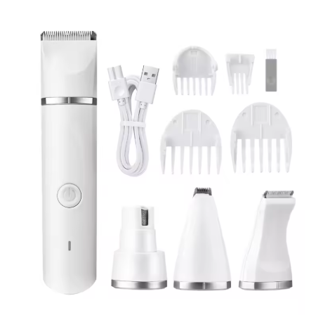 4-in-1 Elektrische Hondentondeuse – Draadloze Trimmer & Nagelslijper voor Katten en Honden