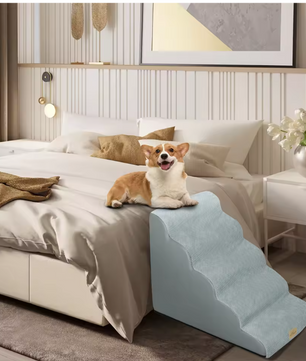 5-laags Hondentrap – Wasbare Antislip Huisdiertrap voor Bed en Bank