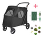Grote Huisdierkinderwagen – Opvouwbare Buggy voor Honden & Katten, Verstelbaar Handvat