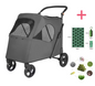 Grote Huisdierkinderwagen – Opvouwbare Buggy voor Honden & Katten, Verstelbaar Handvat