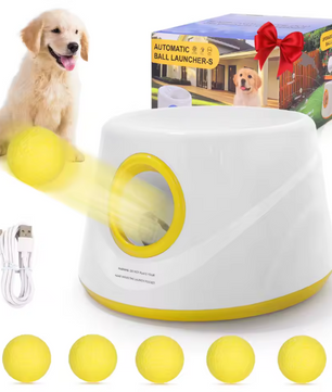 Automatische Ballenwerper voor Honden – Met 3 Afstandsinstellingen & 5 ETPU-Tennisballen