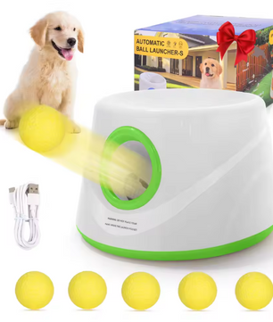 Automatische Ballenwerper voor Honden – Met 3 Afstandsinstellingen & 5 ETPU-Tennisballen