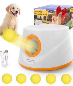 Automatische Ballenwerper voor Honden – Met 3 Afstandsinstellingen & 5 ETPU-Tennisballen