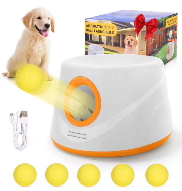 Automatische Ballenwerper voor Honden – Met 3 Afstandsinstellingen & 5 ETPU-Tennisballen