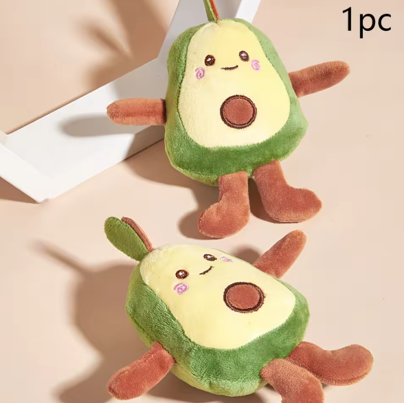Avocado Hondenspeelgoed – Pluche Knuffel & Kauwspeeltje, 15 cm