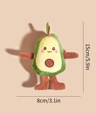 Avocado Hondenspeelgoed – Pluche Knuffel & Kauwspeeltje, 15 cm