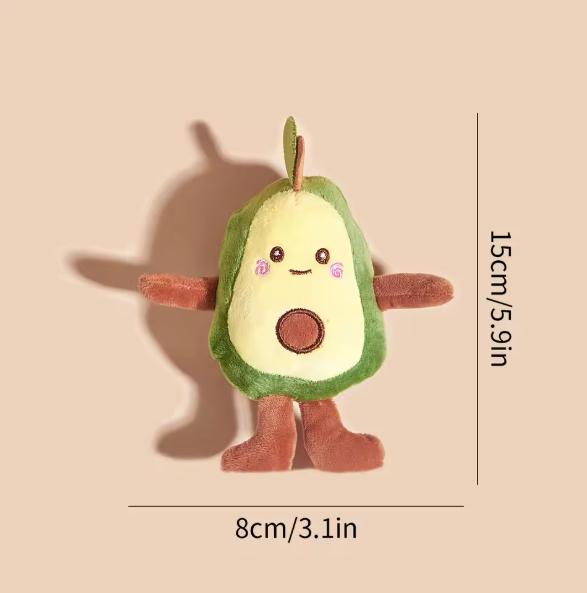 Avocado Hondenspeelgoed – Pluche Knuffel & Kauwspeeltje, 15 cm