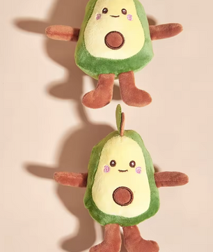 Avocado Hondenspeelgoed – Pluche Knuffel & Kauwspeeltje, 15 cm