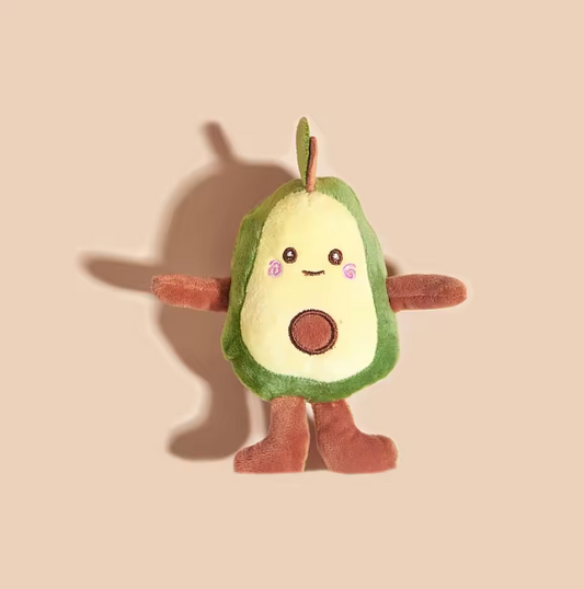 Avocado Hondenspeelgoed – Pluche Knuffel & Kauwspeeltje, 15 cm