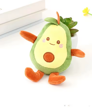 Avocado Hondenspeelgoed – Pluche Knuffel & Kauwspeeltje, 15 cm