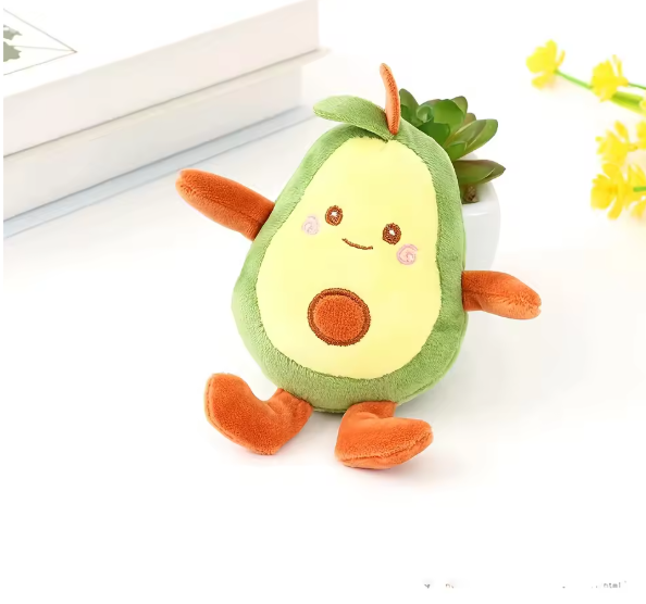 Avocado Hondenspeelgoed – Pluche Knuffel & Kauwspeeltje, 15 cm