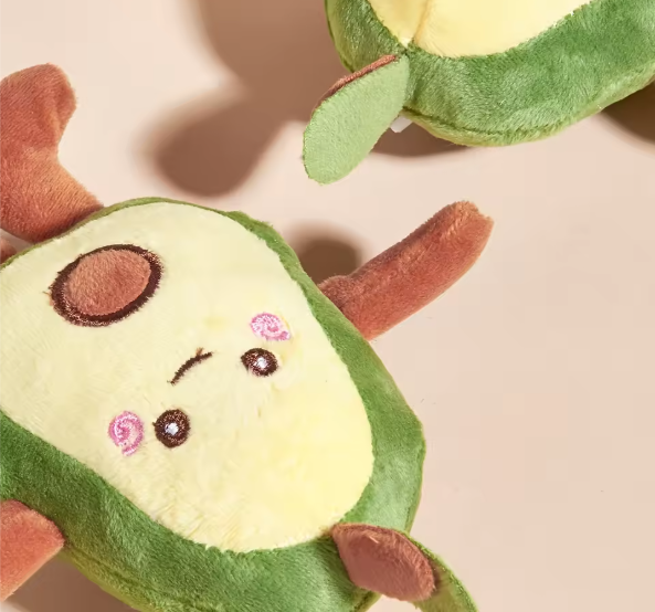Avocado Hondenspeelgoed – Pluche Knuffel & Kauwspeeltje, 15 cm