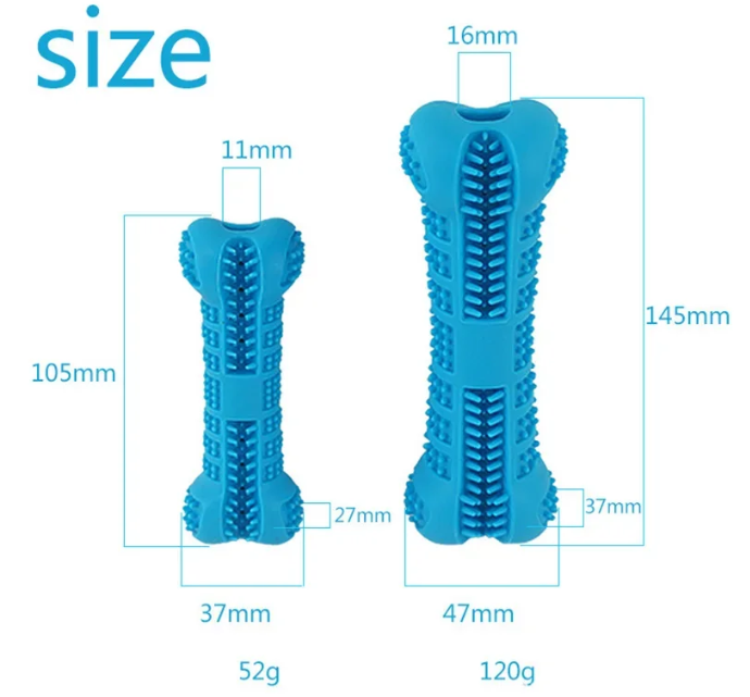 Rubberen Hondentandenborstel – 360° Kauwstick voor Gebitsreiniging, 14,5 cm