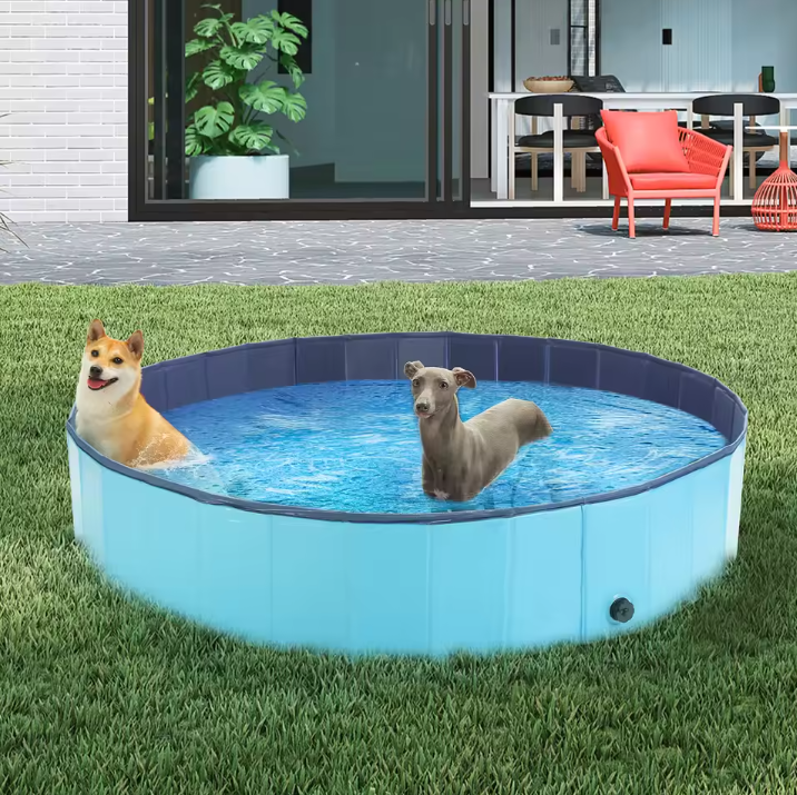 Opvouwbaar Hondenzwembad – PVC, 80 × 20 cm, Draagbaar en Duurzaam
