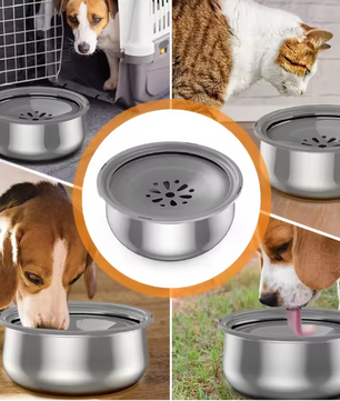 Roestvrijstalen Drijvende Waterkom – 4,3L Automatische Drinkbak voor Hond & Kat