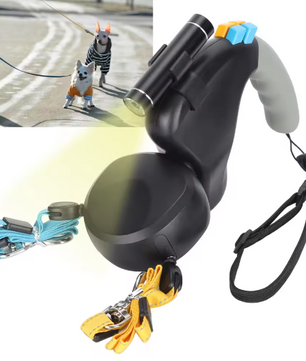 Dubbele Intrekbare Hondenriem – Met LED-licht & Antiklit Systeem, Voor 2 Honden