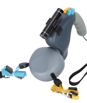 Dubbele Intrekbare Hondenriem – Met LED-licht & Antiklit Systeem