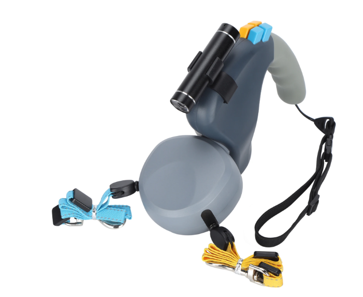 Dubbele Intrekbare Hondenriem – Met LED-licht & Antiklit Systeem