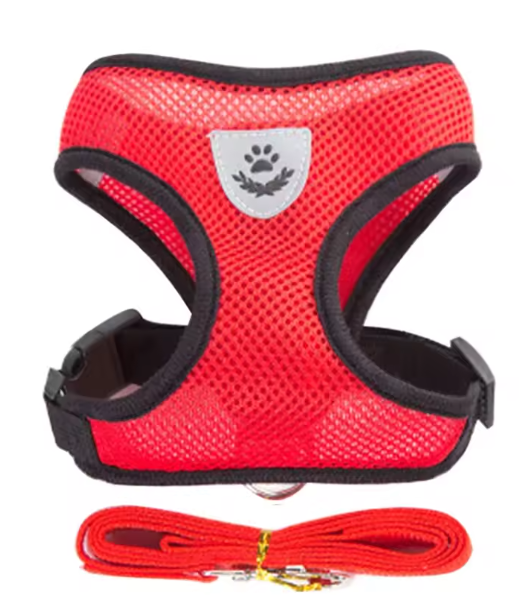 Verstelbaar Honden- & Kattenharnas – Ademend Vest met Riemset