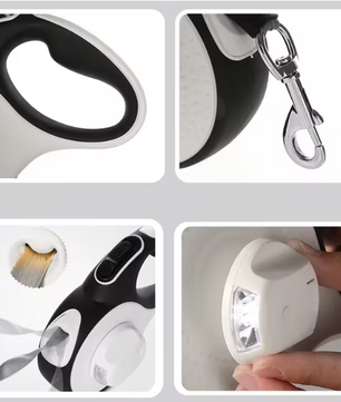 Automatische Intrekbare Hondenriem – 5M/8M met LED & Kakzakhouder