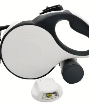 Automatische Intrekbare Hondenriem – 5M/8M met LED & Kakzakhouder