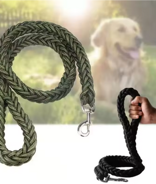 Sterke Nylon Hondenriem – Gevlochten Trekkabel voor Middelgrote & Grote Honden