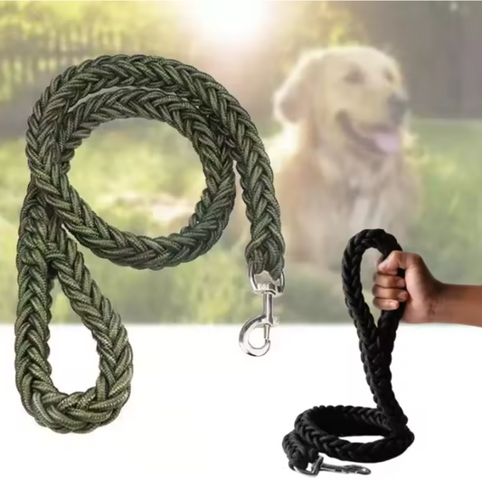 Sterke Nylon Hondenriem – Gevlochten Trekkabel voor Middelgrote & Grote Honden