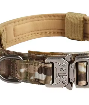 Tactische Nylon Hondenhalsband – Metalen Gesp & Ademend Ontwerp voor Middelgrote en Grote Honden