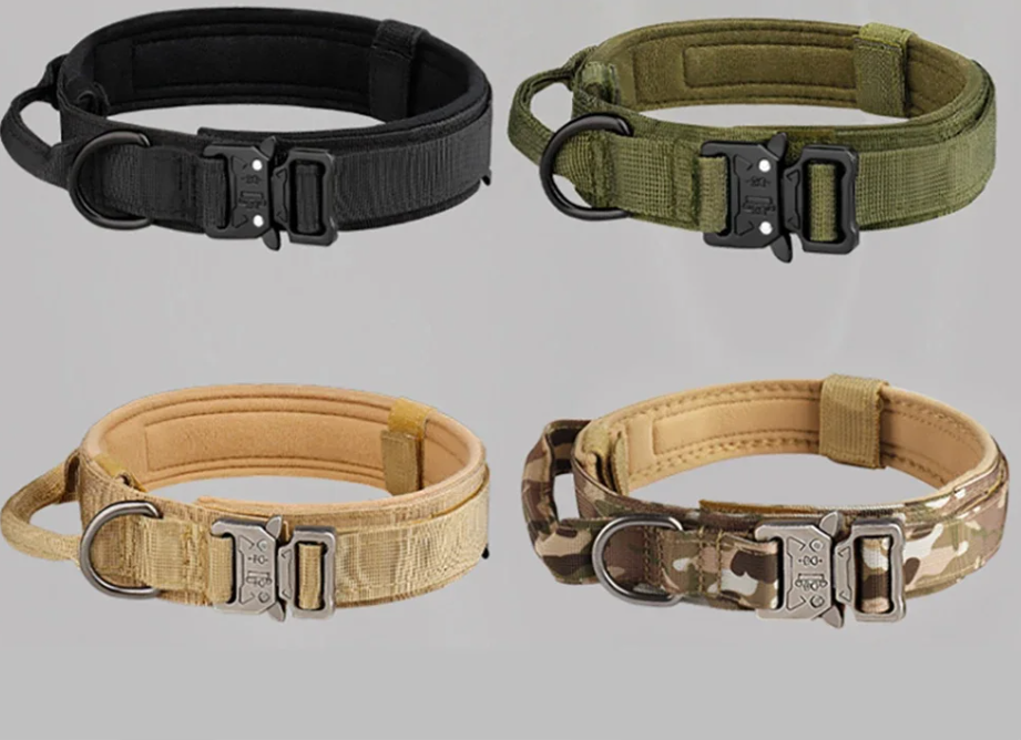 Tactische Nylon Hondenhalsband – Metalen Gesp & Ademend Ontwerp voor Middelgrote en Grote Honden